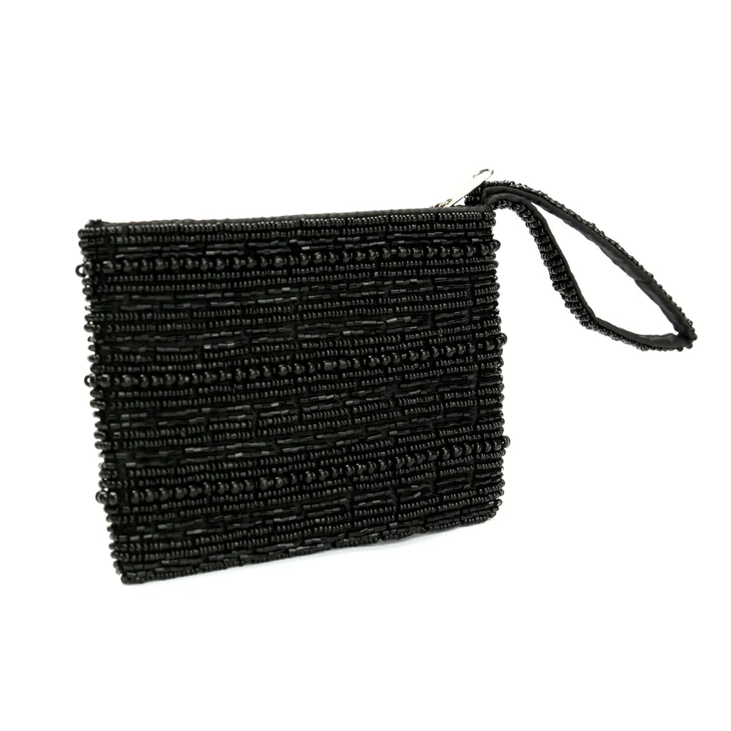 De Black Beaded Portemonnee - Zwart