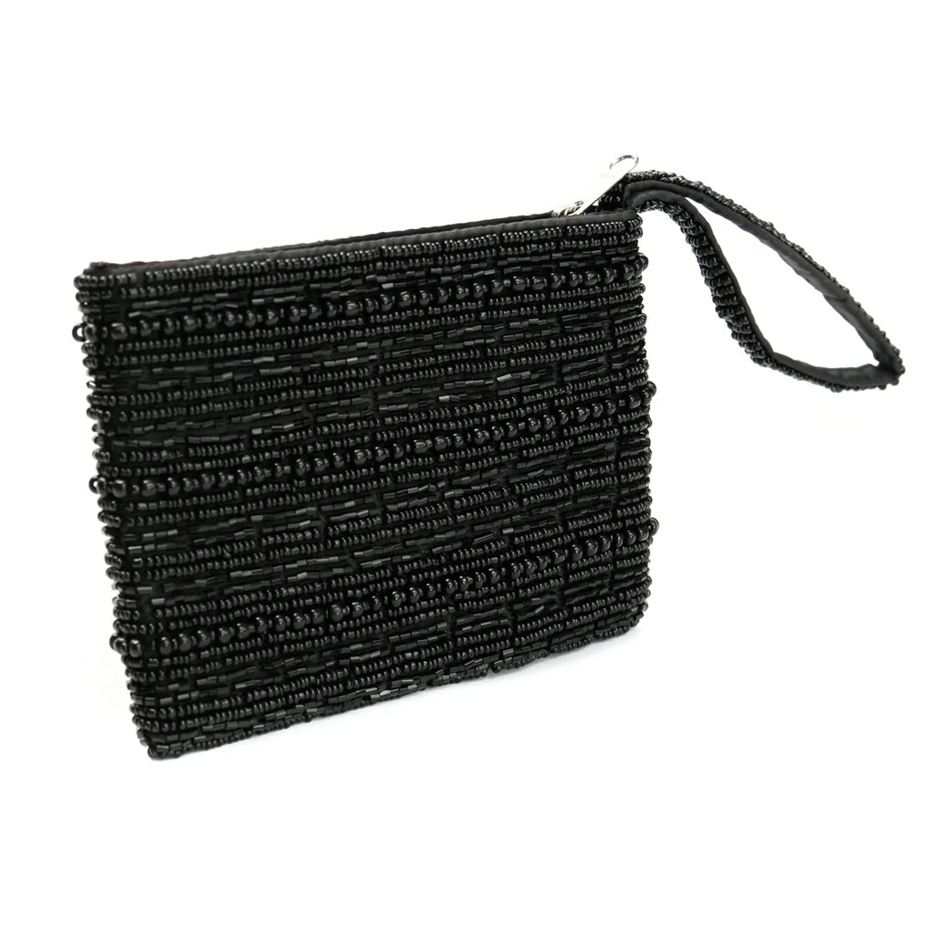 De Black Beaded Portemonnee - Zwart