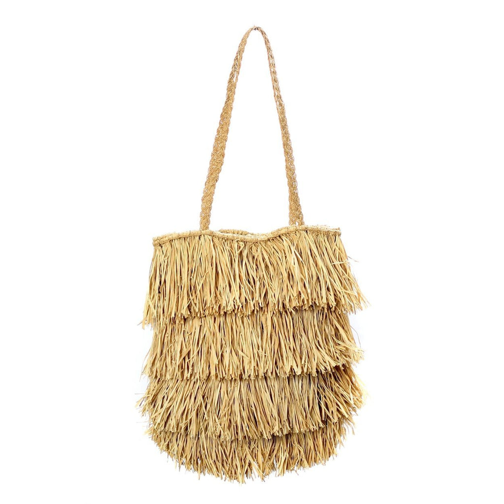 De Raffia Bahamas Tas - Naturel