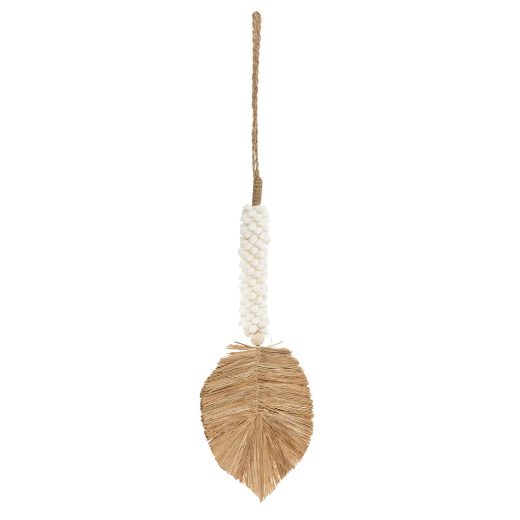 De Raffia & Schelpen Hangdecoratie - Wit Naturel