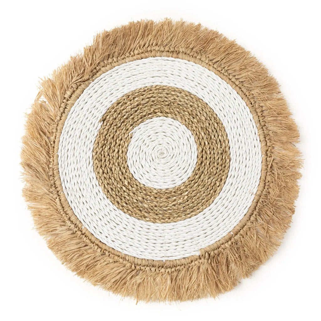 De Seagrass Raffia Placemat - Naturel Wit