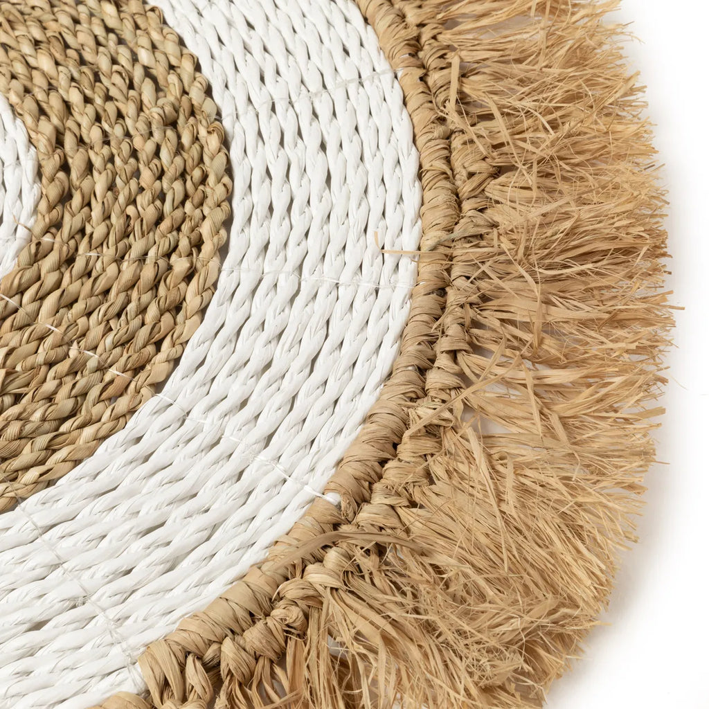 De Seagrass Raffia Placemat - Naturel Wit