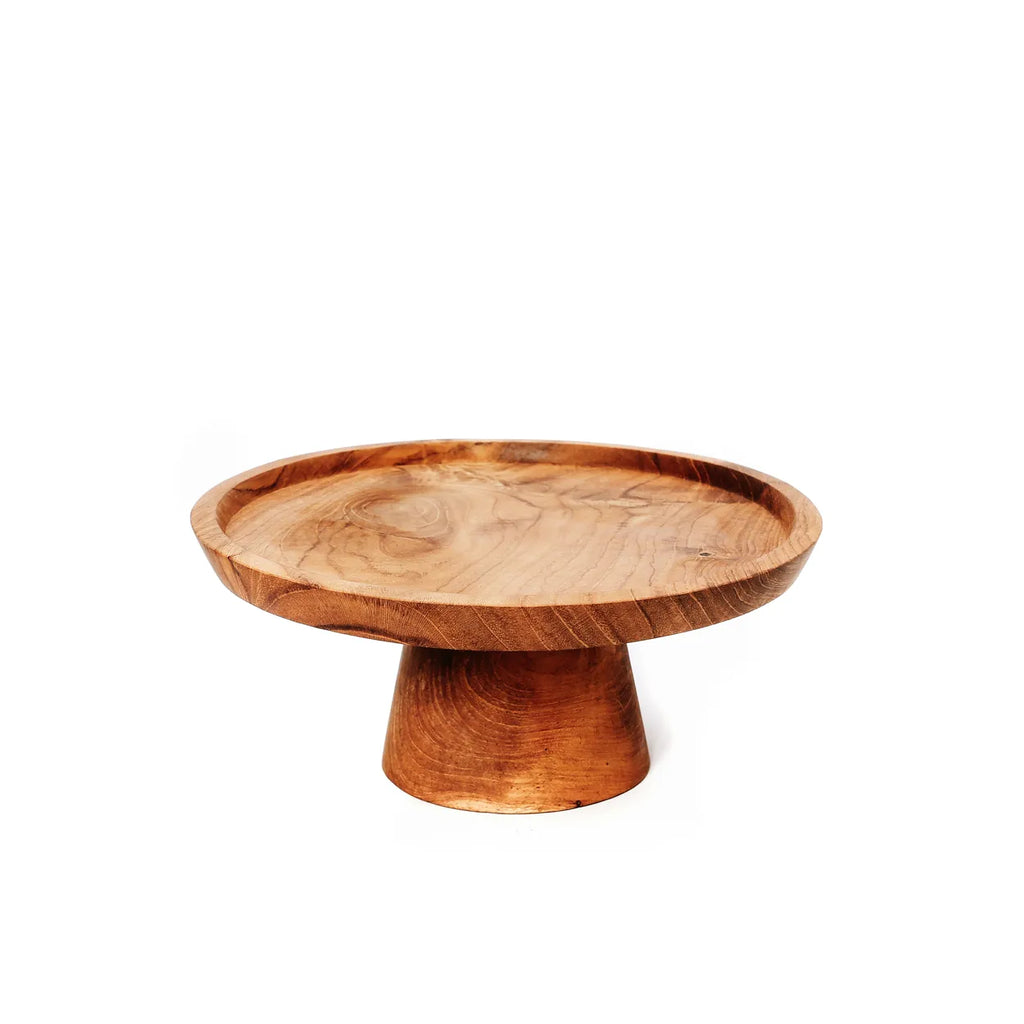 De Teak Root Taart Plateau - S